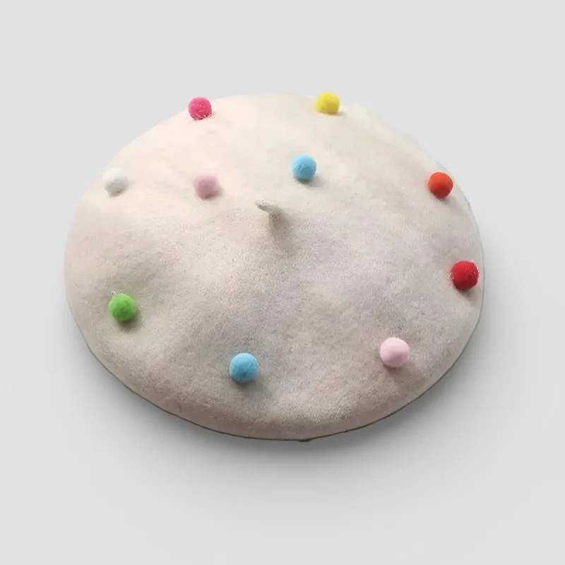Beige Candy Beret