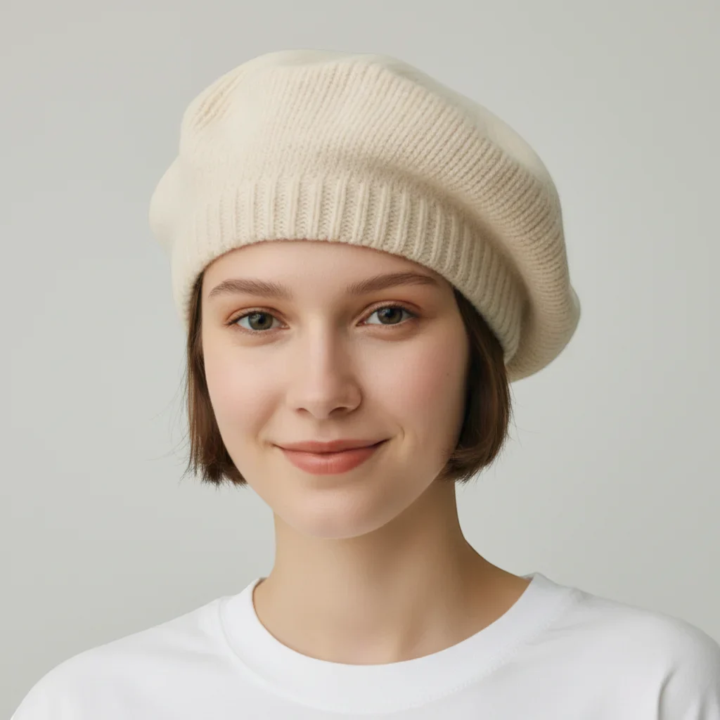 Beige French Beret - Image 2
