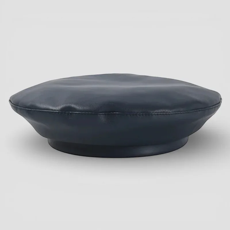 Blue Leather Beret
