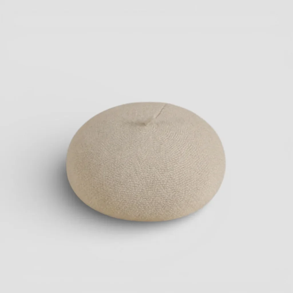 Cream Wool Beret
