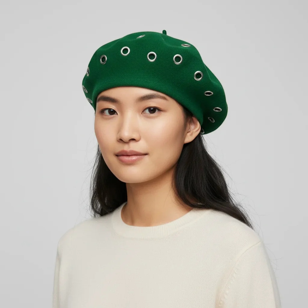 Green Boina Hat - Image 2