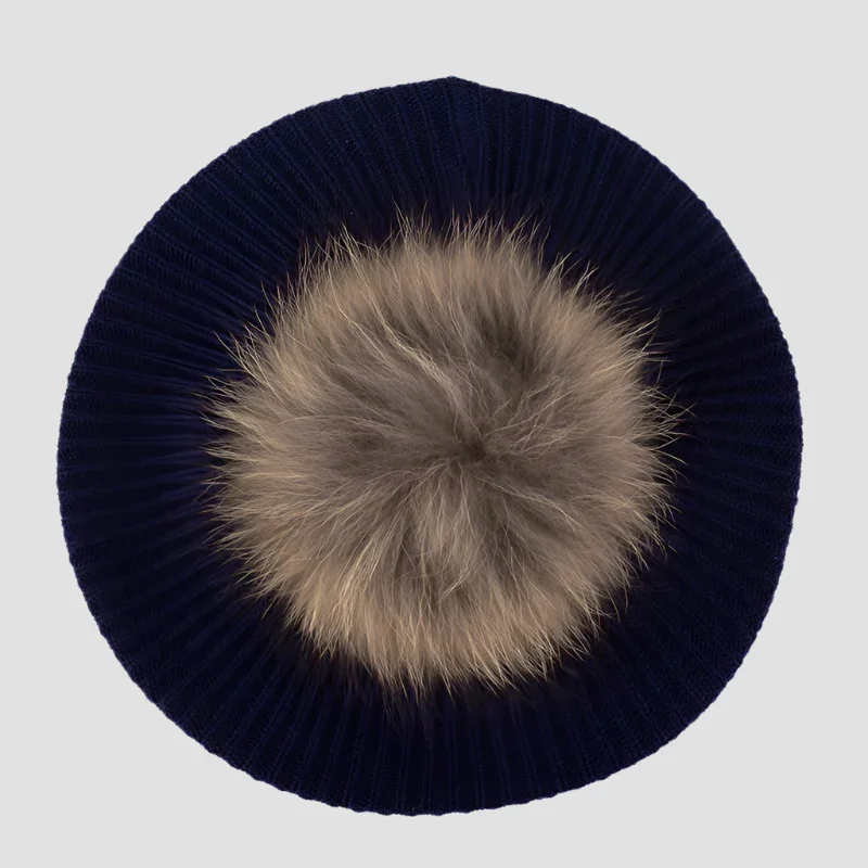 Knitted Pom Beret