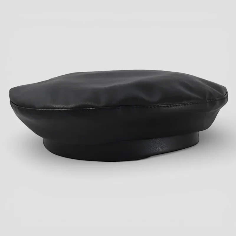 Leather Look Beret