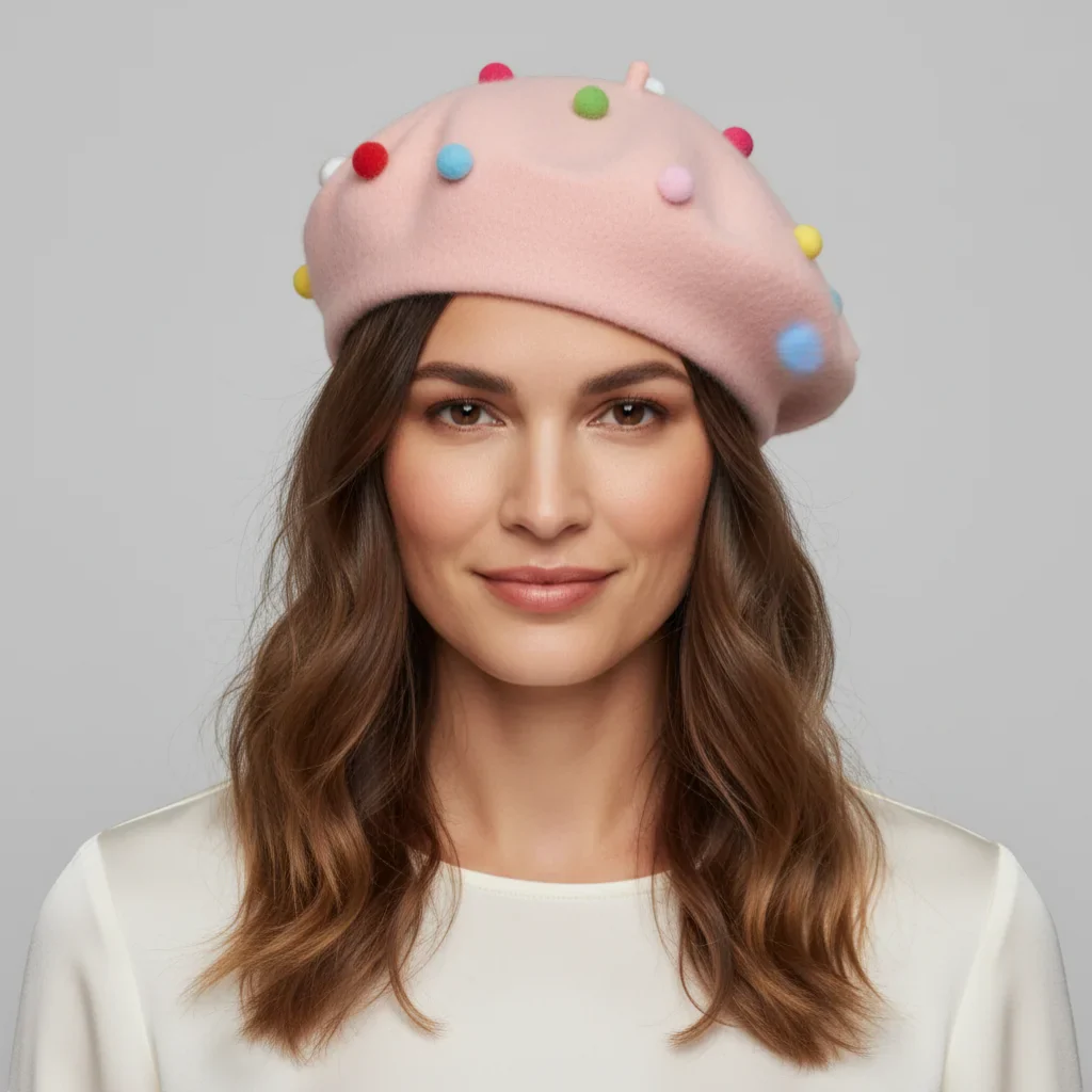 Pink Candy Beret - Image 2