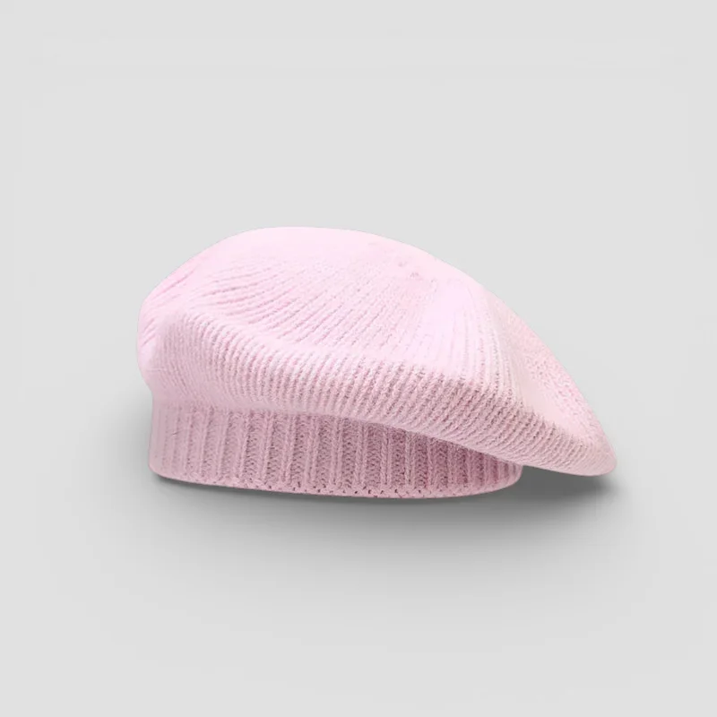Pink Wool Beret
