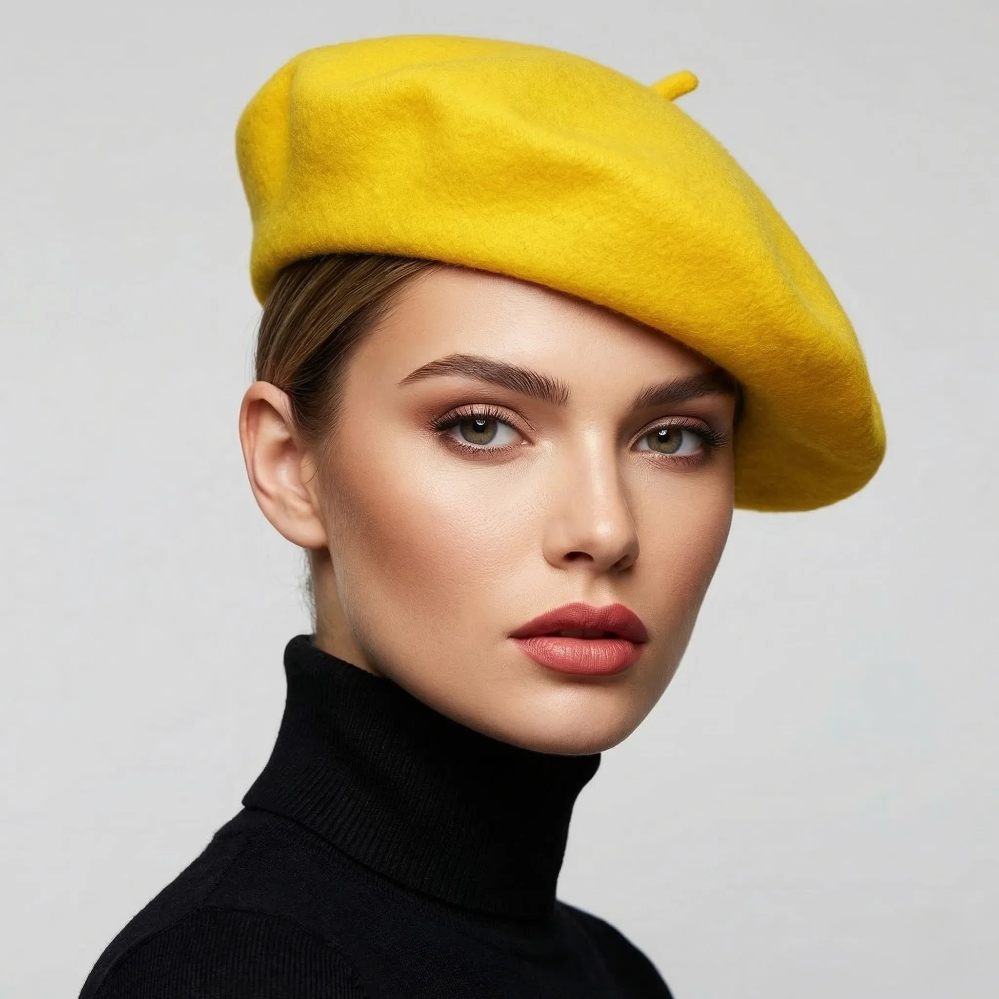 Yellow French Beret - Image 2